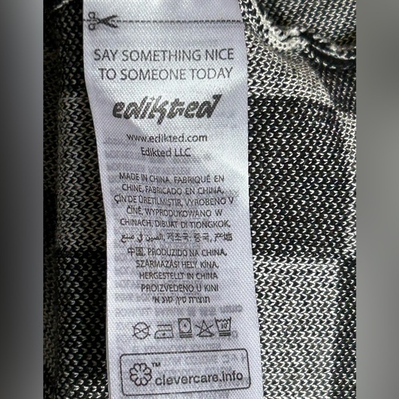 Dolls Kill Edikted Checker Knit Button Front Cardigan Whimsy Rockabilly XS/S - Picture 7 of 10